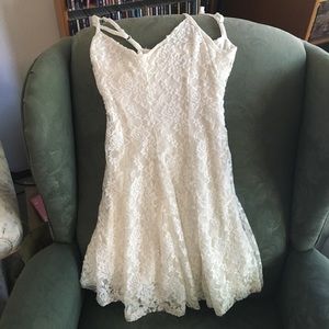 American Eagle white lacy dress, size S