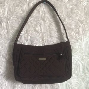 Vera Bradley Espresso brown microfiber shoulderbag