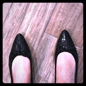 Milly Made in Italy Classic Flats with Sequins