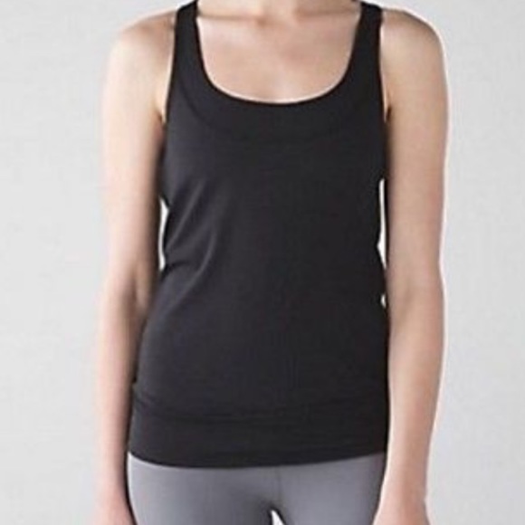 Lululemon black Minimalist tank with built-in bra - Picture 3 of 7
