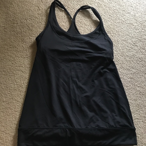 Lululemon black Minimalist tank with built-in bra - Picture 4 of 7