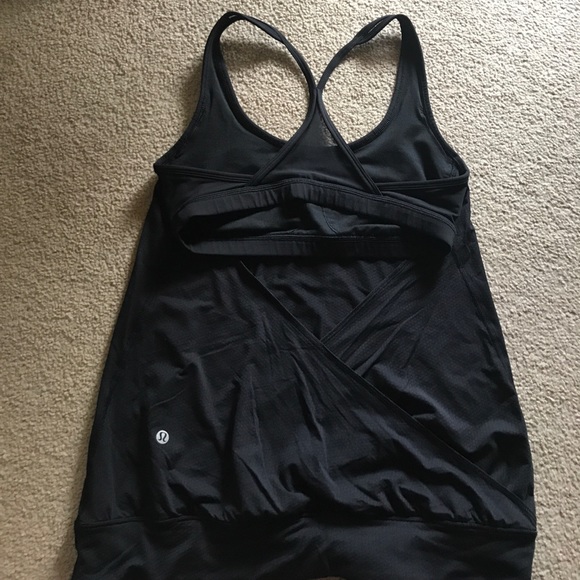 Lululemon black Minimalist tank with built-in bra - Picture 5 of 7