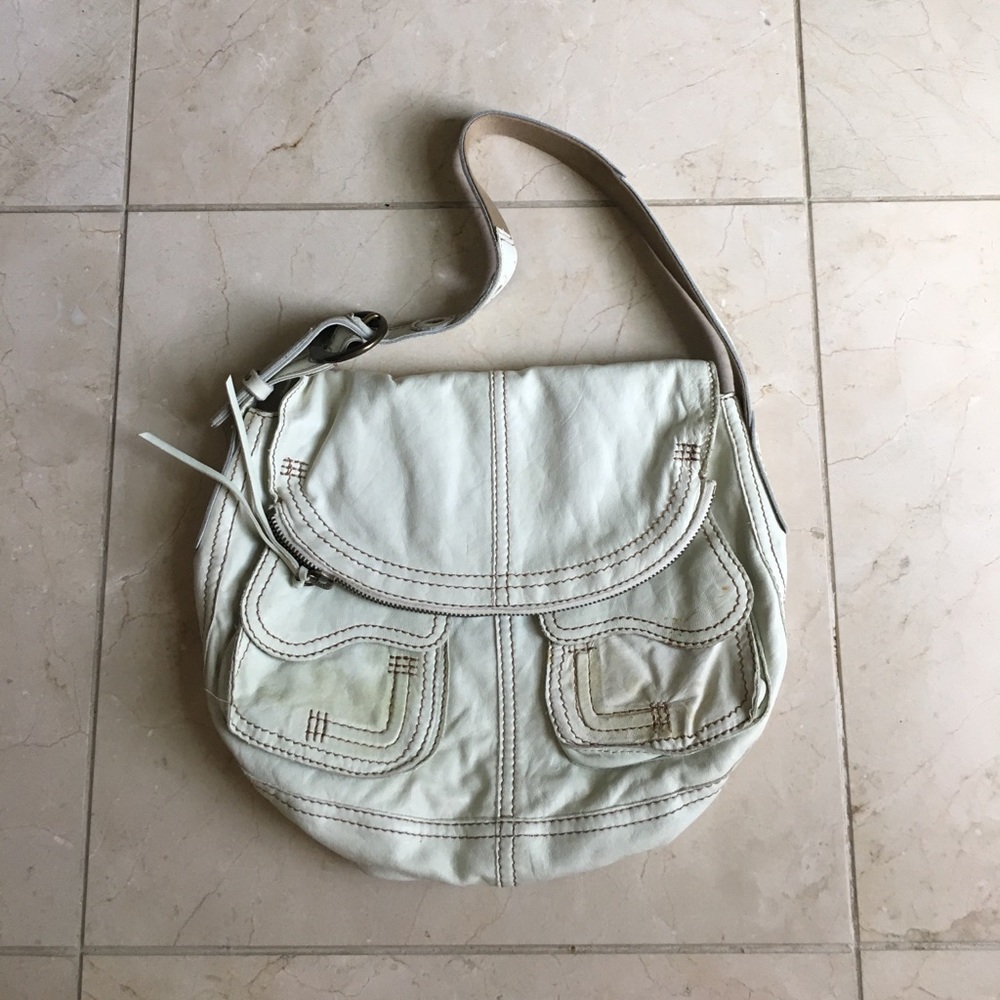 White leather Lucky bag