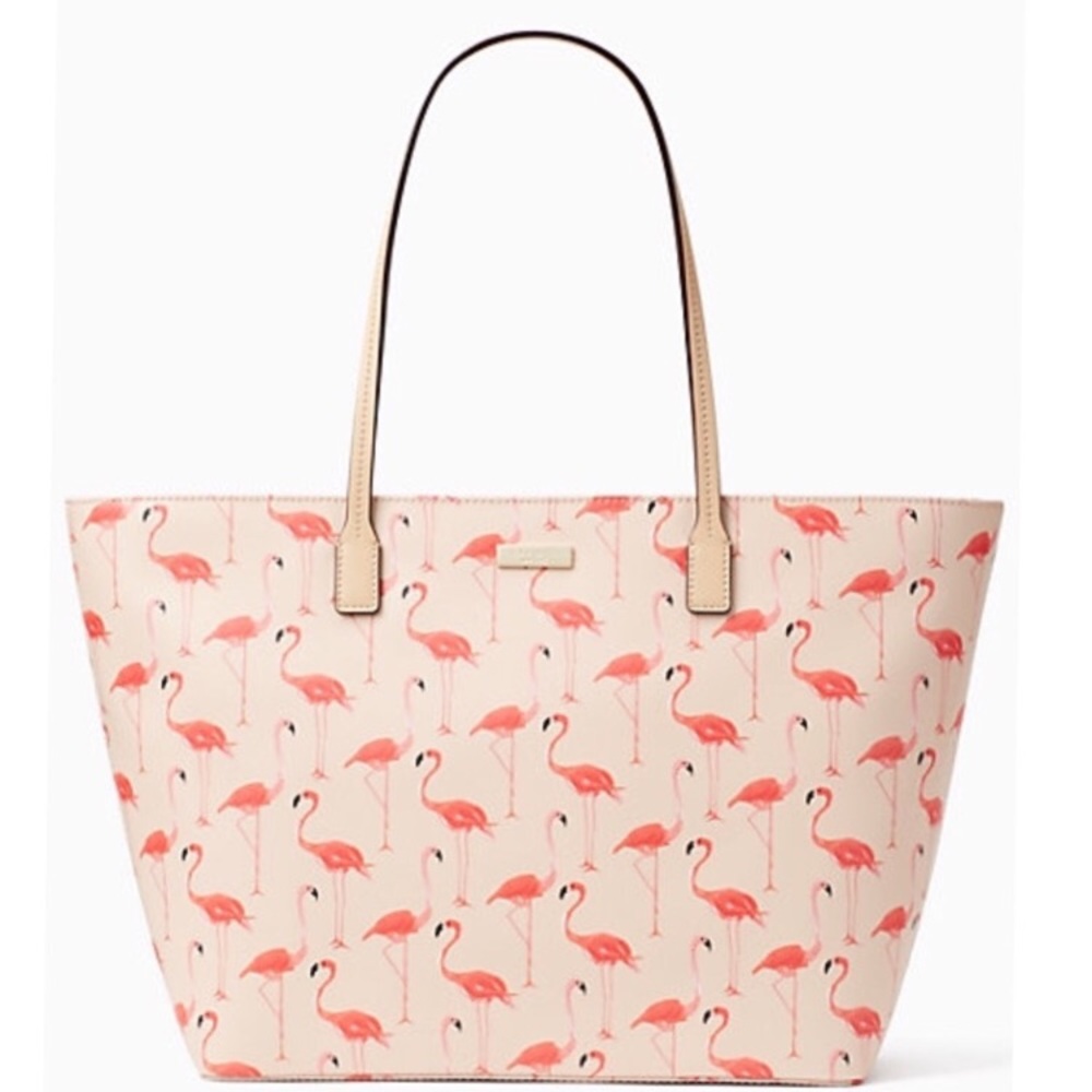 👛 NWT..Kate Spade Flamingo Tote 👛 - Picture 6 of 6