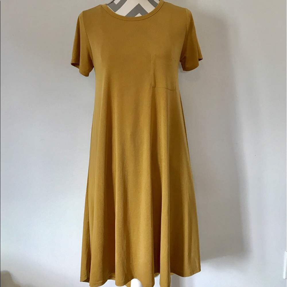 LuLaRoe Mustard Carly Dress