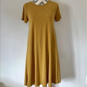 LuLaRoe Mustard Carly Dress