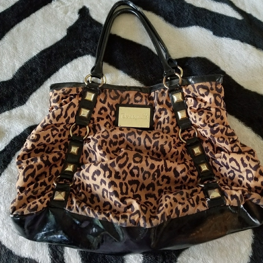 Betsey Johnson leopard hobo bag