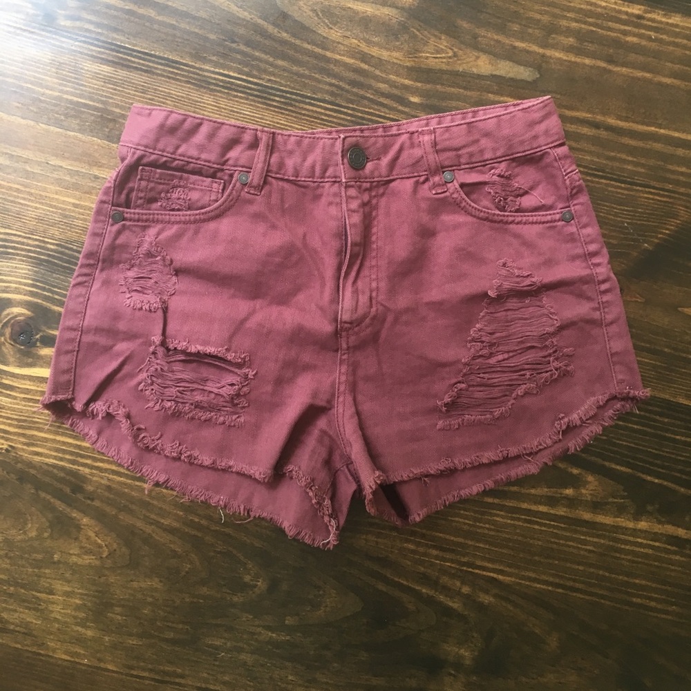 Charlotte Russe Distressed High Waisted Shorts
