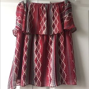 Judith March Strapless Patterned Top