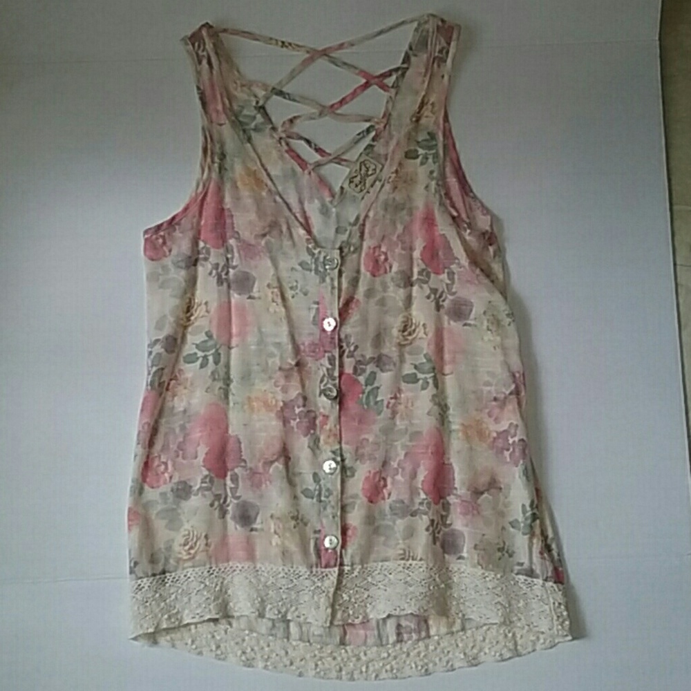 Cute, thin, button down tank!