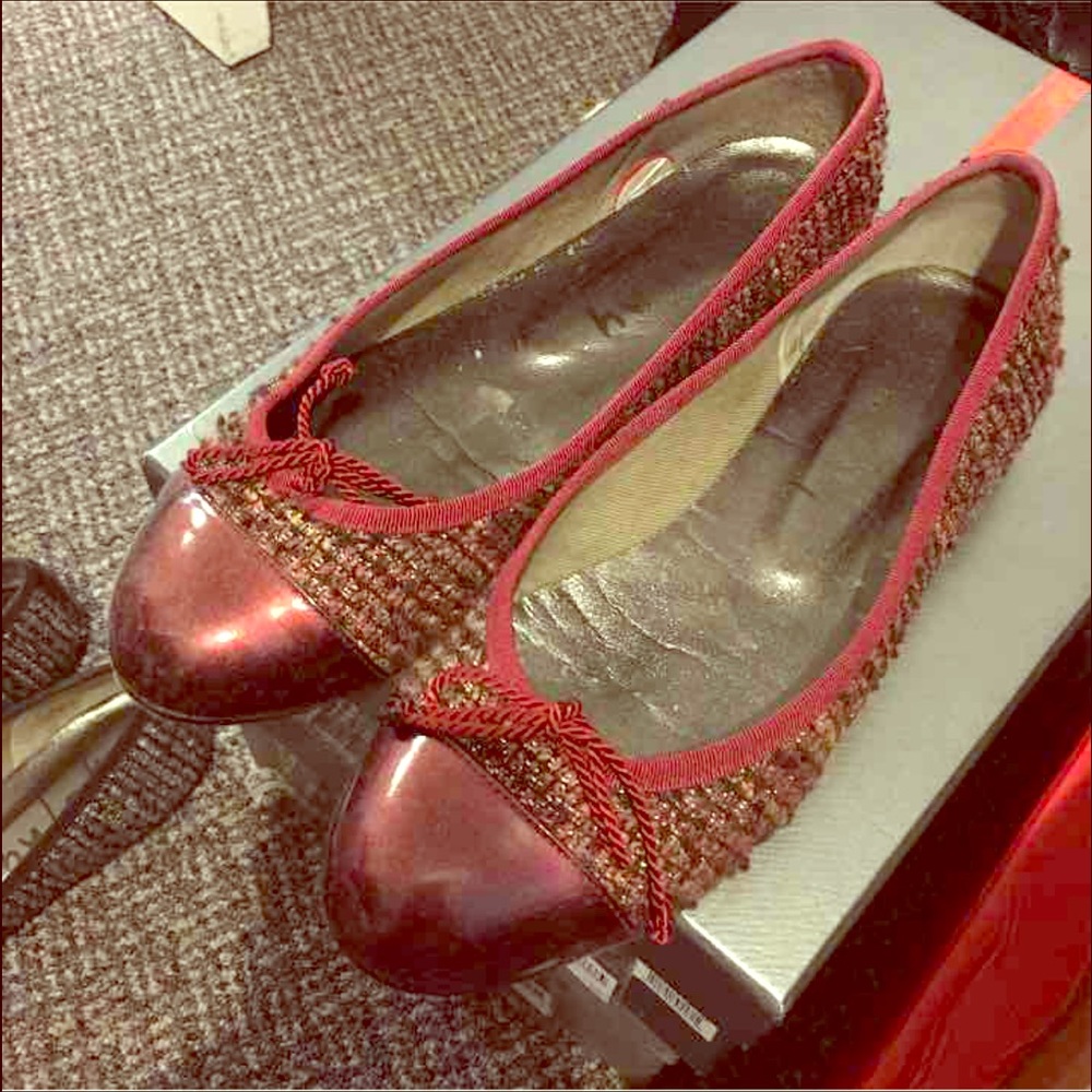 FSNY Red tweed flats