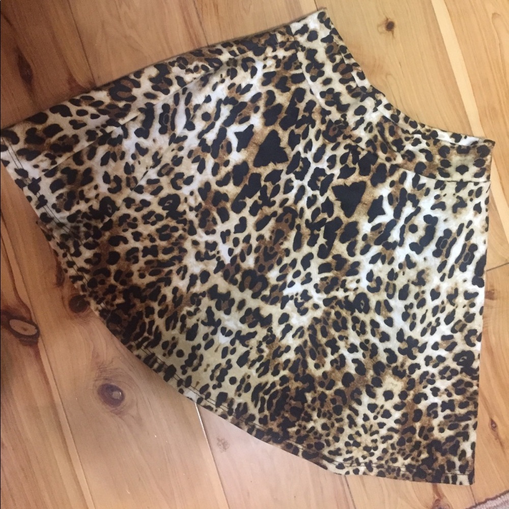 Cheetah Print Skater Skirt