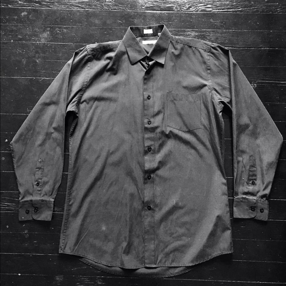 Black button down