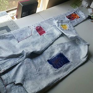 Silver Snake skin denim jeans