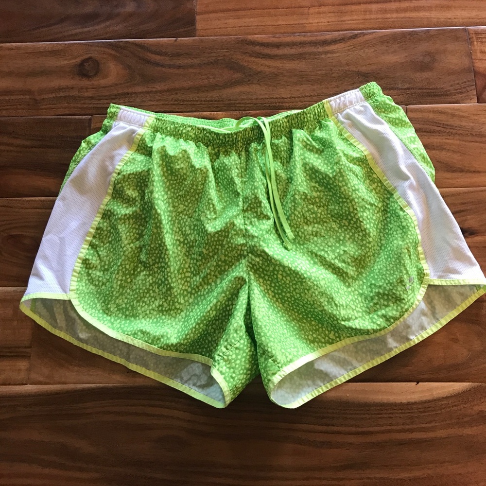 Green athletic shorts