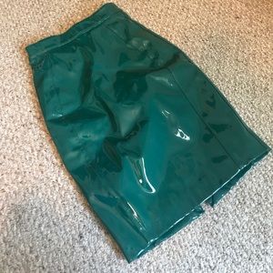 Latex Green Skirt