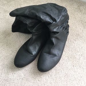 Cute studded faux leather boots. Size 9.5.