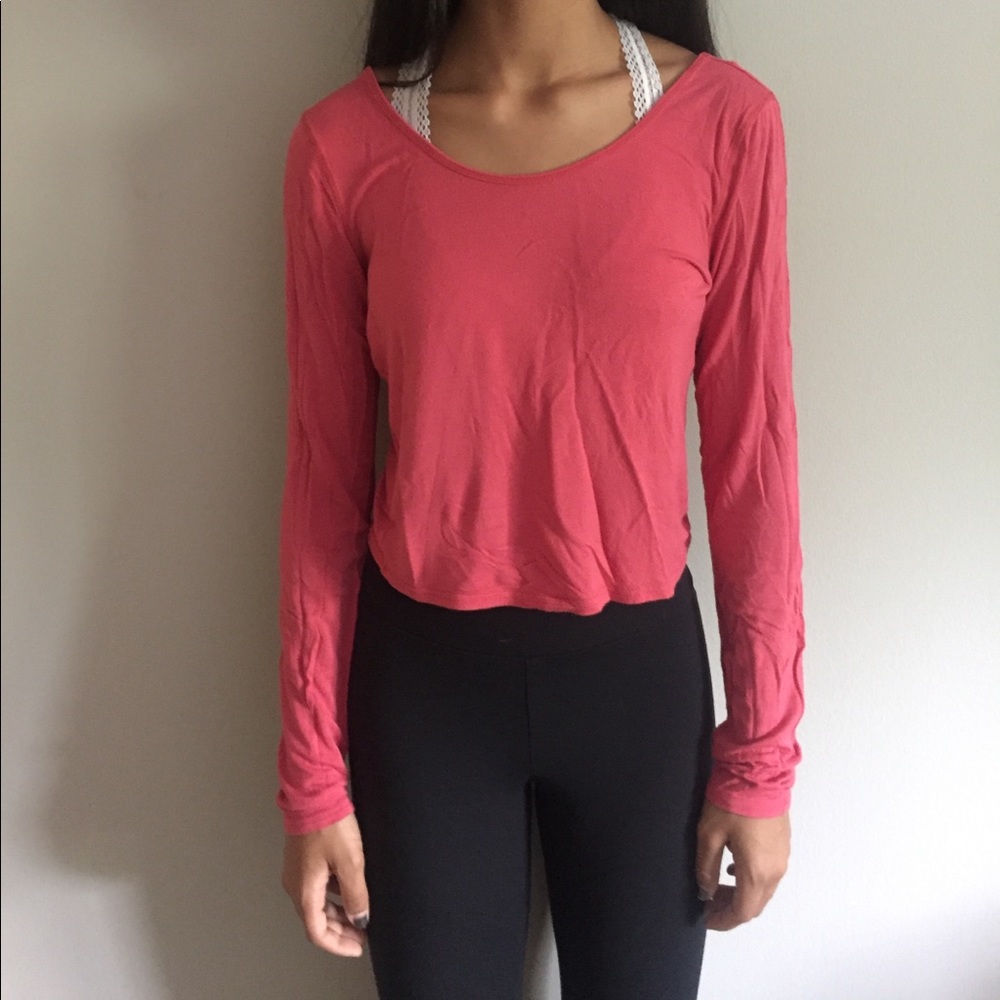 Warm colored long sleeve shirt