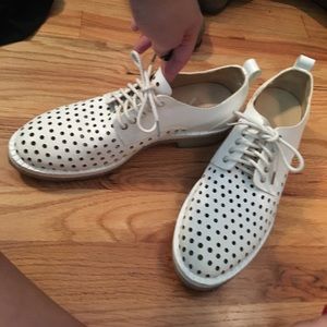 white oxford cutouts