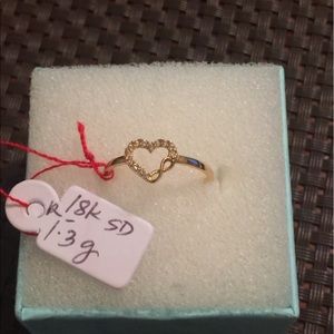 Sale !!Brand New 18k Saudi gold Heart Ring design