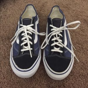 Navy and White Vans