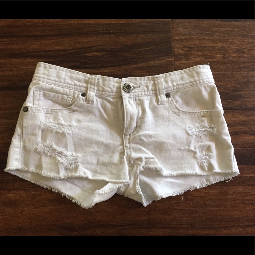 Roxy white denim shorts