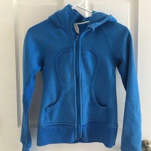 Gently worn Lululemon blue scuba hoodie