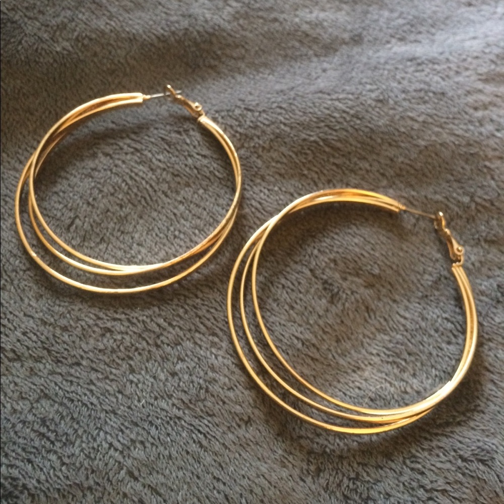 Gold hoop earrings