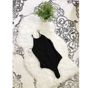 Black strappy body suit