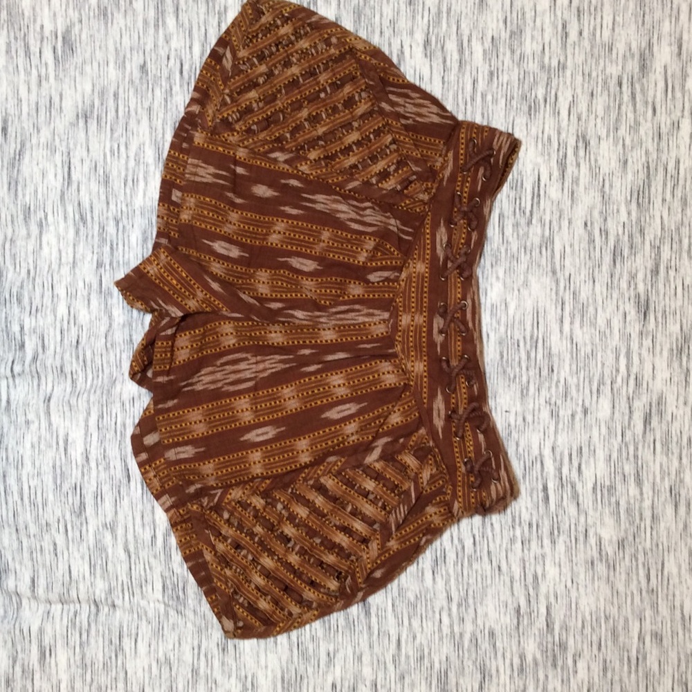 Weaved High Rise Navajo Shorts