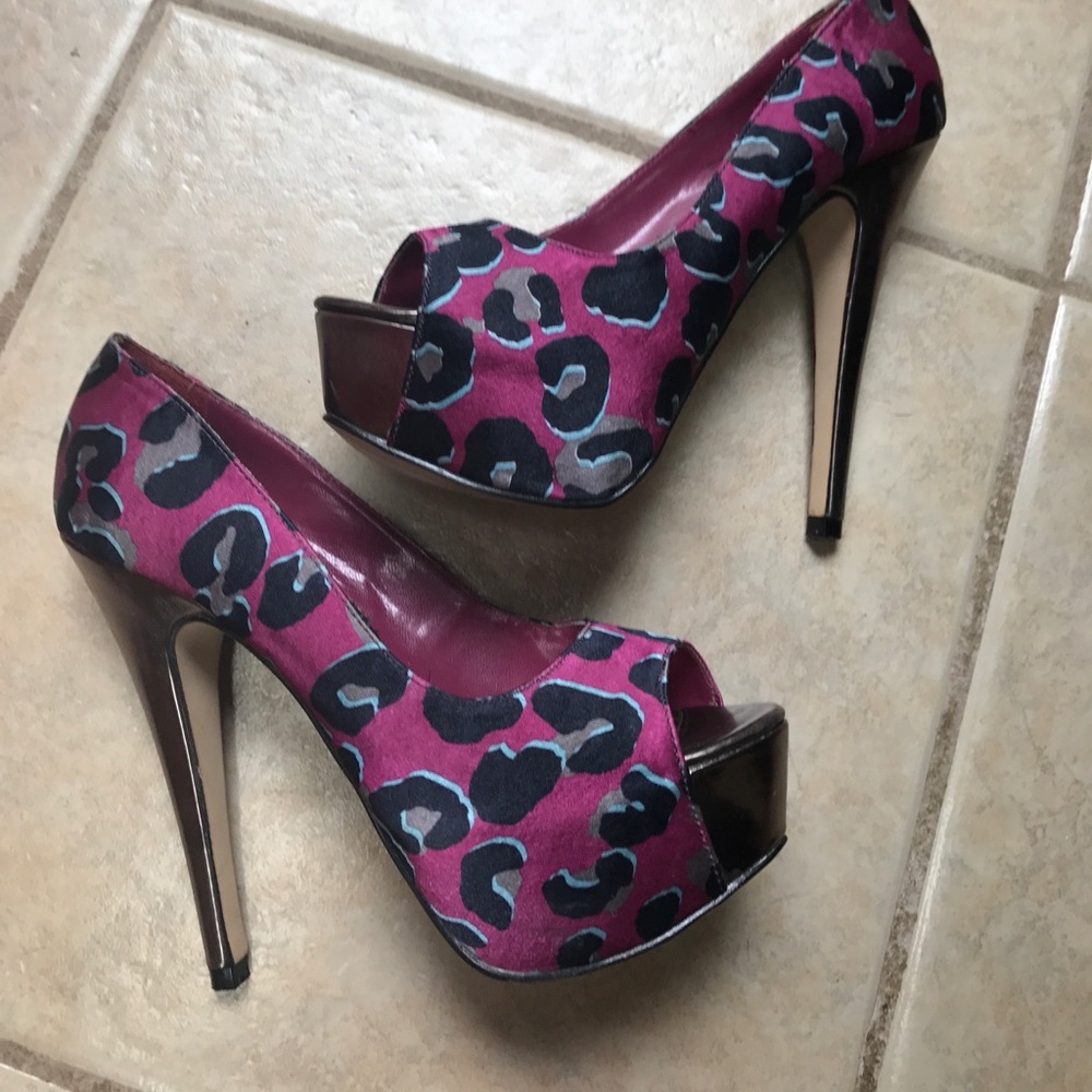 Leopard high heels