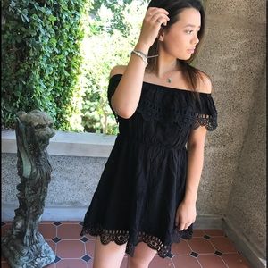 Crochet Off the Shoulder Dress