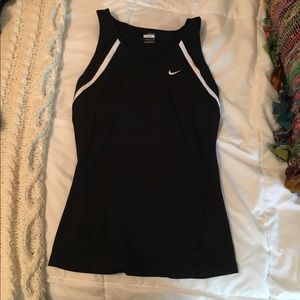 Black and White Nike workout top