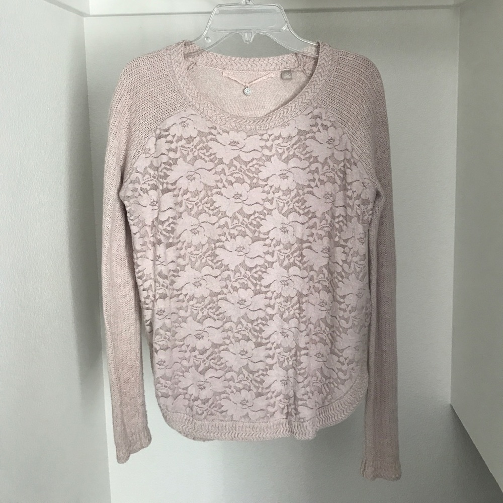 Anthropologie Lace Sweater Size XS