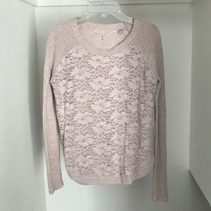 Anthropologie Lace Sweater Size XS
