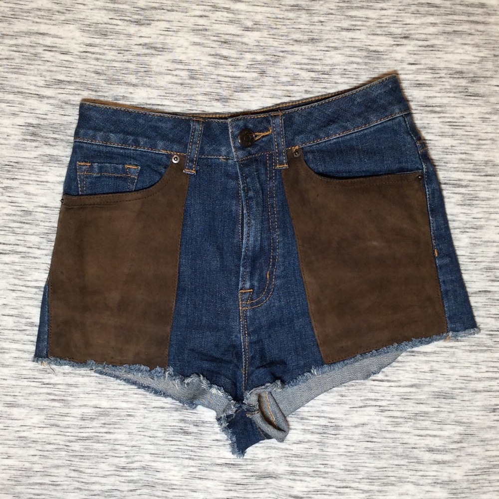BDG. Cheeky High Rise shorts with Suede