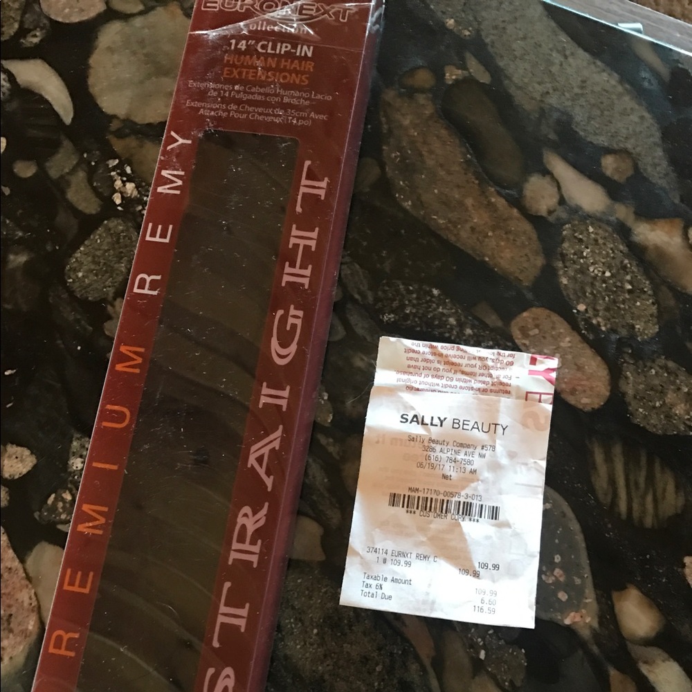 Brand new espresso 14" clip in hair extensions
