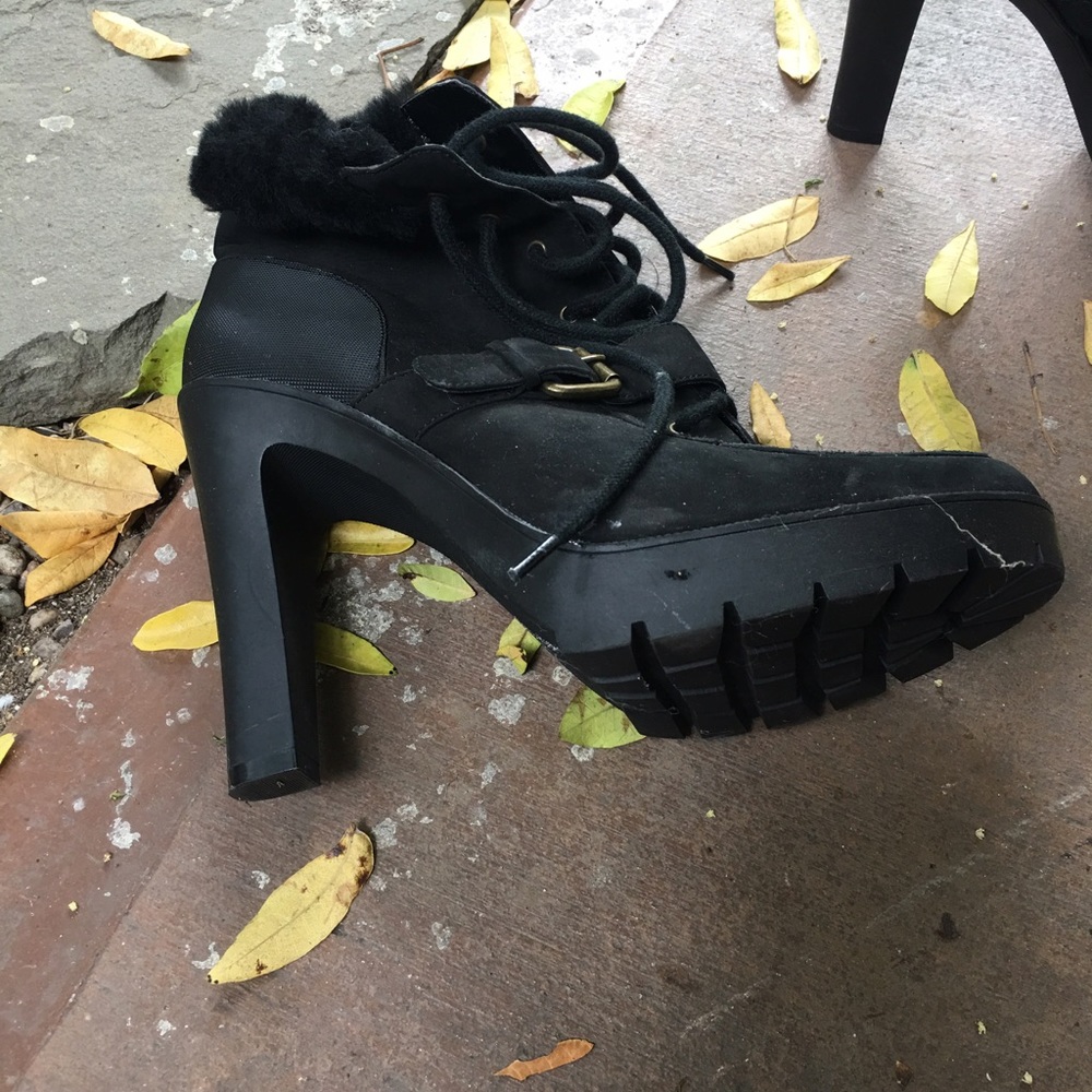 Ralph Lauren suede and sheepskin boots