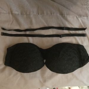 Victoria's Secret Convertible Black Lace Bra 34D