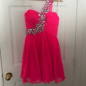 Junior's. Sequined Pleated Dress