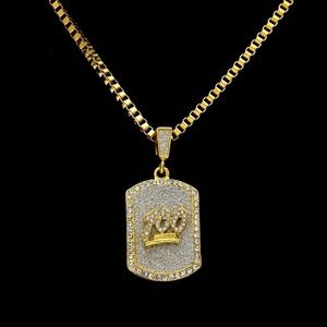 Hip hop 100% plate gold color chain