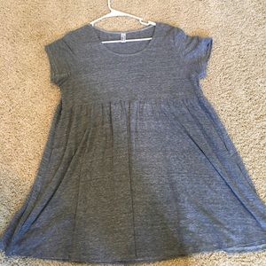 Grey American Apparel Babydoll Dress