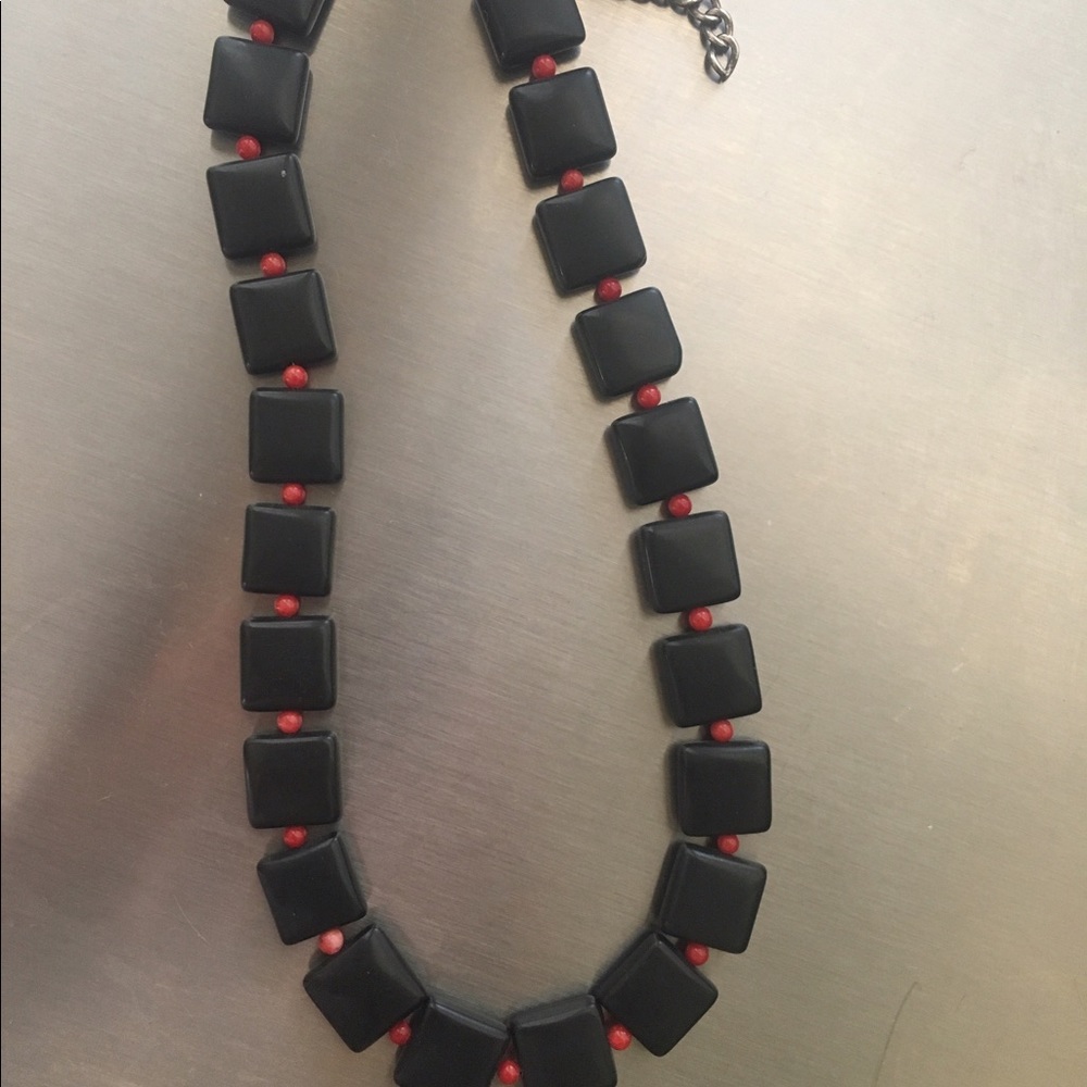 Beautiful Handmade Black And Red Choker