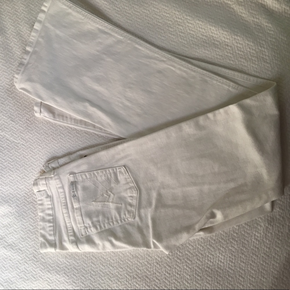 White bootcut jeans