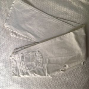 White bootcut jeans