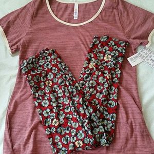 Outfit-NWT large classic t & NWT os apple leggings