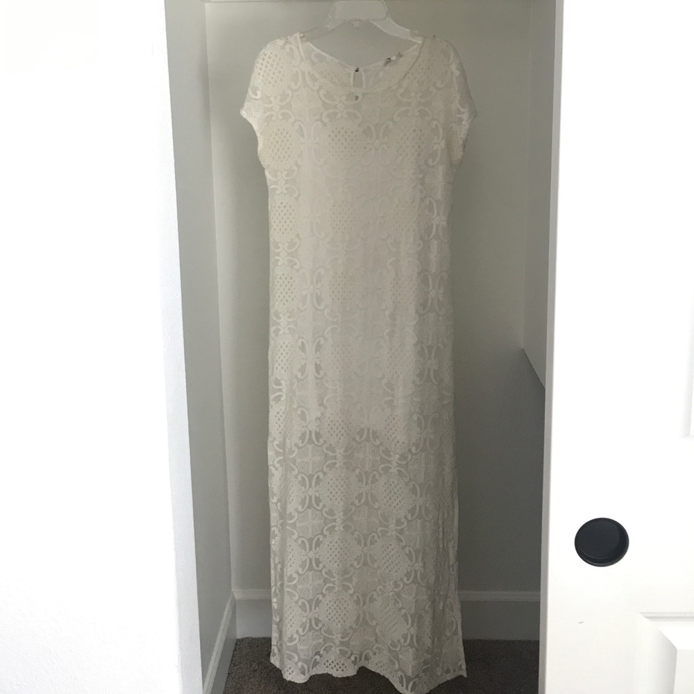 Anthropologie Lace Maxi Dress Size XSP