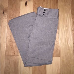 Charlotte Russe grey black light wool trousers