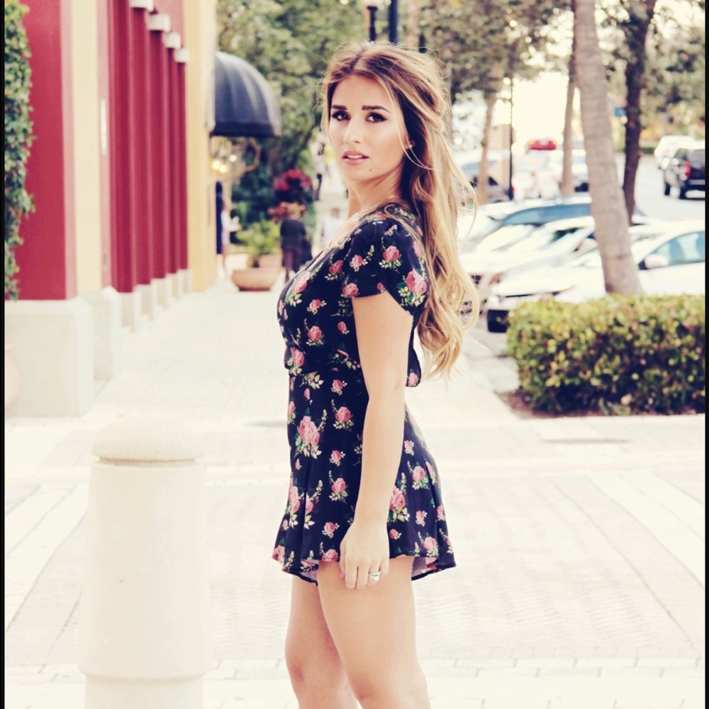 Kittenish floral romper