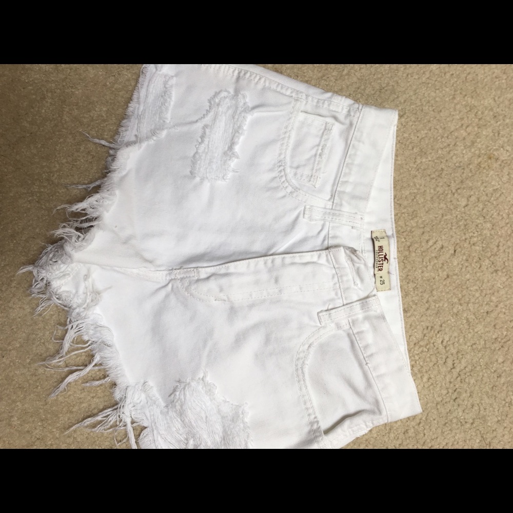 High rise distressed shorts